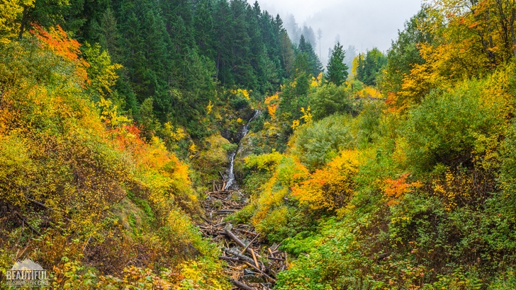 Photo from Diablo Lake Overlook taken in October, North Cascades Region