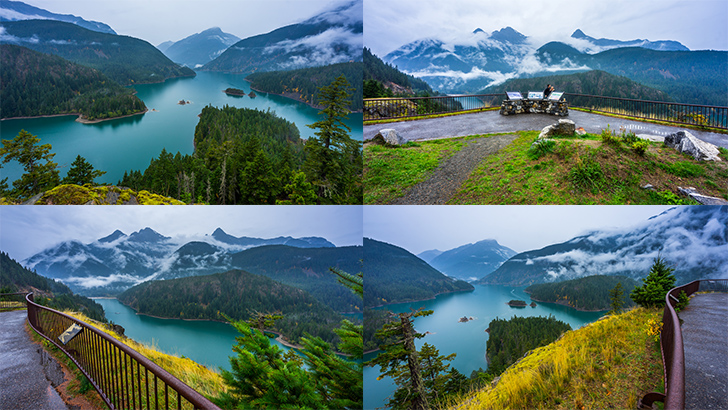 Diablo Lake Overlook in Autumn